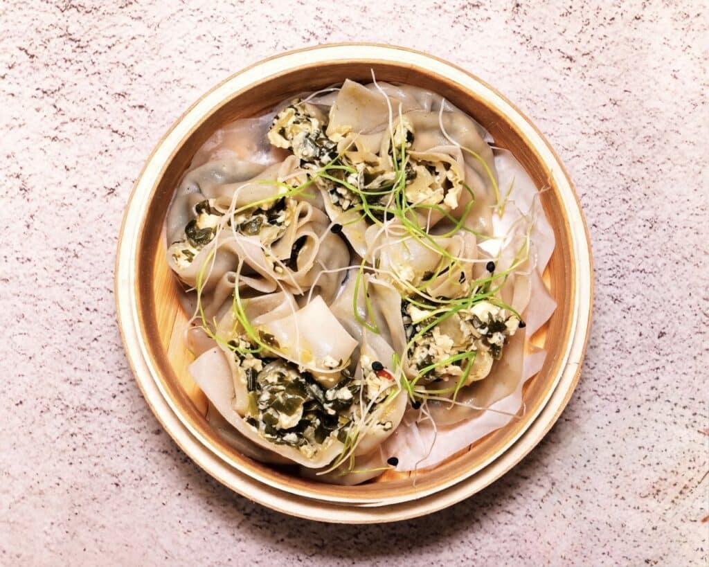 Siomai med ramsløg og tofu